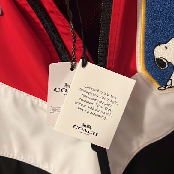 Coach x peanuts men’s embroidered patch logo monogram packable windbreaker NEW - Picture 11 of 11